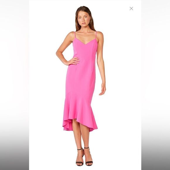 Bardot Dresses & Skirts - Bardot - Lisandra Midi Dress In Pink Shock -new with tag- perfect condition